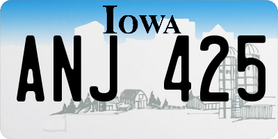IA license plate ANJ425