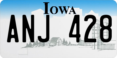 IA license plate ANJ428