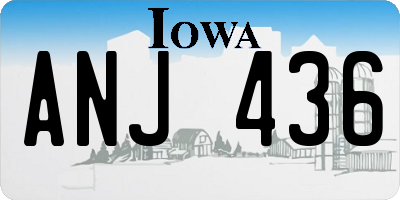 IA license plate ANJ436