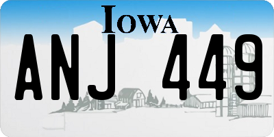 IA license plate ANJ449