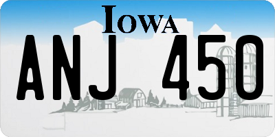IA license plate ANJ450