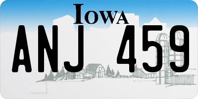 IA license plate ANJ459