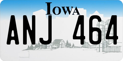 IA license plate ANJ464