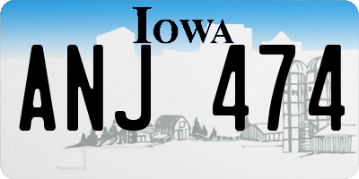 IA license plate ANJ474