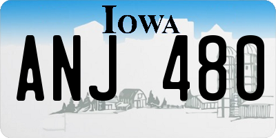 IA license plate ANJ480