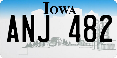 IA license plate ANJ482