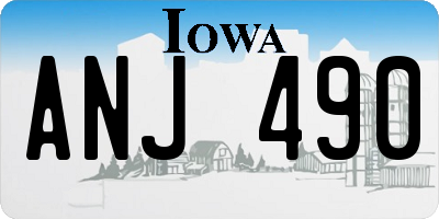 IA license plate ANJ490