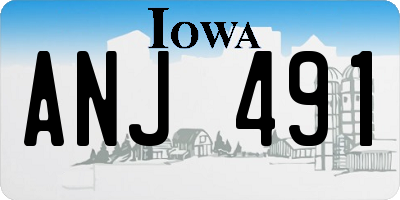 IA license plate ANJ491