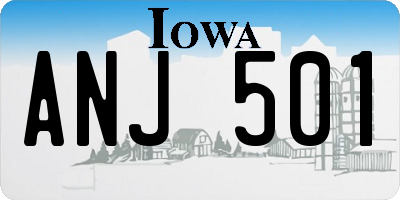 IA license plate ANJ501