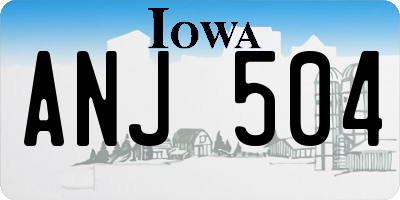 IA license plate ANJ504