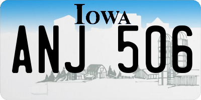 IA license plate ANJ506