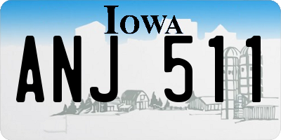 IA license plate ANJ511