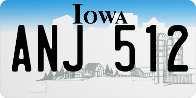 IA license plate ANJ512
