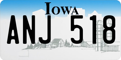 IA license plate ANJ518