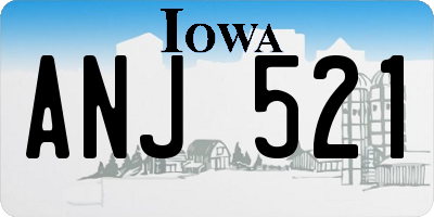 IA license plate ANJ521