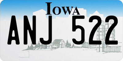 IA license plate ANJ522