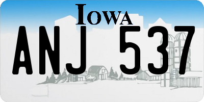 IA license plate ANJ537