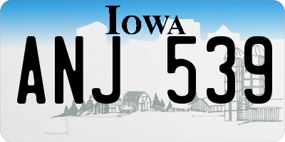 IA license plate ANJ539