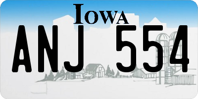 IA license plate ANJ554