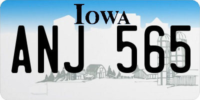 IA license plate ANJ565