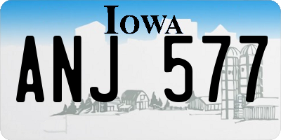 IA license plate ANJ577