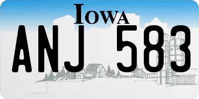 IA license plate ANJ583