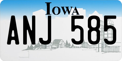 IA license plate ANJ585