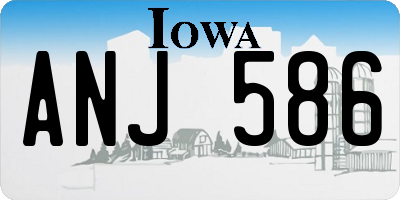 IA license plate ANJ586