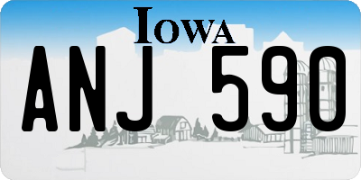 IA license plate ANJ590