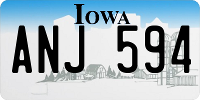 IA license plate ANJ594