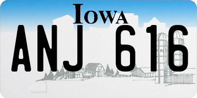 IA license plate ANJ616