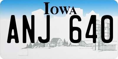IA license plate ANJ640