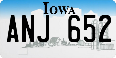 IA license plate ANJ652