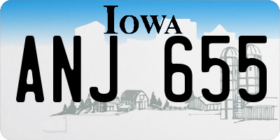 IA license plate ANJ655
