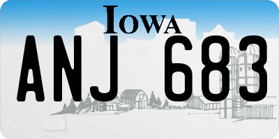 IA license plate ANJ683