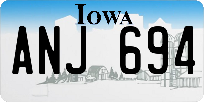 IA license plate ANJ694