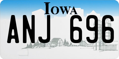 IA license plate ANJ696
