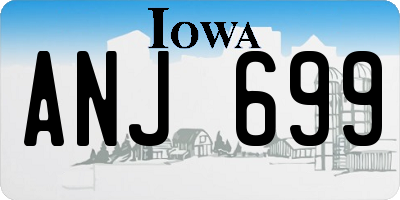 IA license plate ANJ699