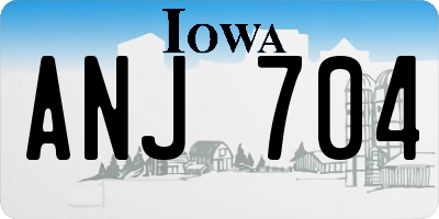 IA license plate ANJ704