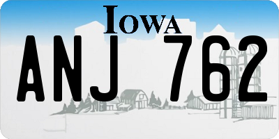 IA license plate ANJ762