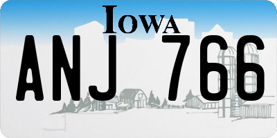 IA license plate ANJ766