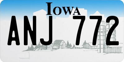 IA license plate ANJ772