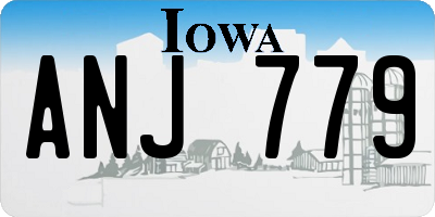 IA license plate ANJ779