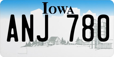 IA license plate ANJ780