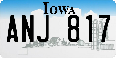 IA license plate ANJ817