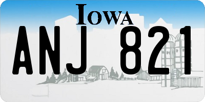 IA license plate ANJ821
