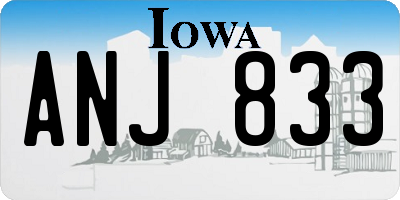 IA license plate ANJ833
