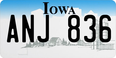 IA license plate ANJ836