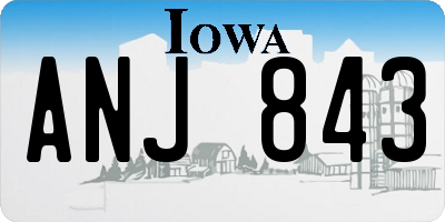 IA license plate ANJ843