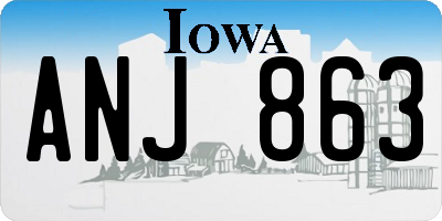 IA license plate ANJ863